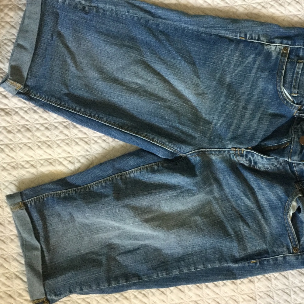 jean knee shorts